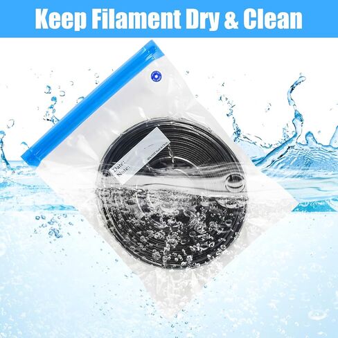70Pcs 3D Printer Filament Storage Bags, 13.4 x 11.8 Inch Reusable Transparent Sealed Bags with Cobalt Free Humidity Indicator Cards, 3D Filament Vacuum Bags for Keeping Files Dry in Saudi Arabia