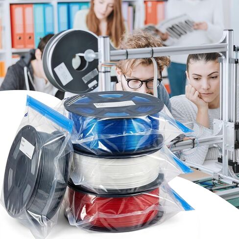 70Pcs 3D Printer Filament Storage Bags, 13.4 x 11.8 Inch Reusable Transparent Sealed Bags with Cobalt Free Humidity Indicator Cards, 3D Filament Vacuum Bags for Keeping Files Dry in Saudi Arabia