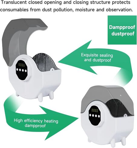 صندوق مجفف خيوط Kingroon مطور بتسخين 360 درجة 1 كجم صندوق تجفيف خيوط طابعة ثلاثية الأبعاد لـ 1.75 مم/2.85 مم/3.00 مم PLA، ABS، PETG، TPU، ePA-CF، ePA-GF، والكمبيوتر الشخصي in Kuwait