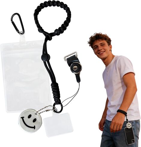 Universal Phone Lanyard Handmade -keychain wristlet ، حزام معصم الهاتف المحمول القابل للتعديل المضاد للسرقة ، حبل معصم لطيف للمفاتيح مفتاحية الحبل. in Saudi Arabia