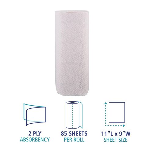 Boardwalk Kitchen Roll Towel, 2-Ply, 11 X 9, White, 85 Sheets/roll, 30 Rolls/Carton in Saudi Arabia