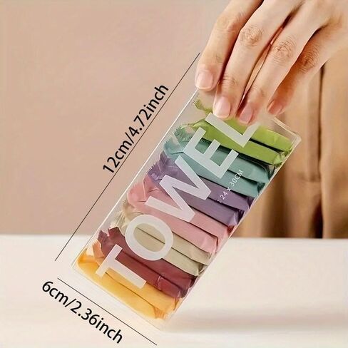 14PCS Compressed Disposable Towels Portable Compact Travel Ready Space Saving for Camping, Emergency, Hotel Use, Mixcolor in Saudi Arabia