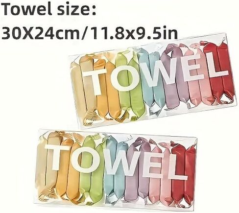 14PCS Compressed Disposable Towels Portable Compact Travel Ready Space Saving for Camping, Emergency, Hotel Use, Mixcolor in Saudi Arabia