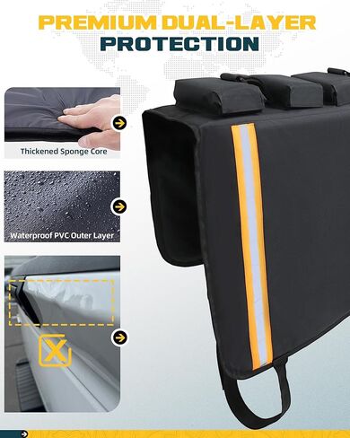 Trumgeta 53" Thick Tailgate Bike Pad Best Match for Mid Size Pickups, for Mountain Bikes, BMX, Truck Tailgate Cover with Reflective Strips & Tool Pockets in Saudi Arabia