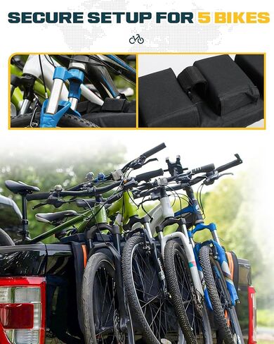 Trumgeta 53" Thick Tailgate Bike Pad Best Match for Mid Size Pickups, for Mountain Bikes, BMX, Truck Tailgate Cover with Reflective Strips & Tool Pockets in Saudi Arabia