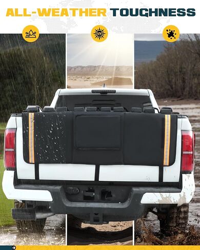 Trumgeta 53" Thick Tailgate Bike Pad Best Match for Mid Size Pickups, for Mountain Bikes, BMX, Truck Tailgate Cover with Reflective Strips & Tool Pockets in Saudi Arabia