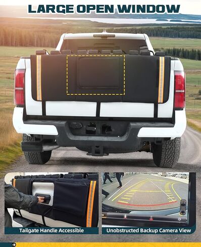Trumgeta 53" Thick Tailgate Bike Pad Best Match for Mid Size Pickups, for Mountain Bikes, BMX, Truck Tailgate Cover with Reflective Strips & Tool Pockets in Saudi Arabia