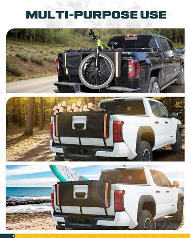 Trumgeta 53" Thick Tailgate Bike Pad Best Match for Mid Size Pickups, for Mountain Bikes, BMX, Truck Tailgate Cover with Reflective Strips & Tool Pockets in Saudi Arabia