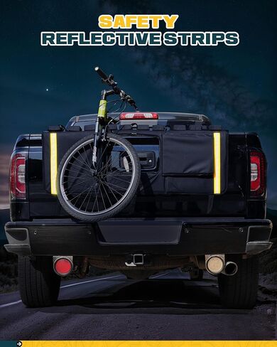 Trumgeta 53" Thick Tailgate Bike Pad Best Match for Mid Size Pickups, for Mountain Bikes, BMX, Truck Tailgate Cover with Reflective Strips & Tool Pockets in Saudi Arabia