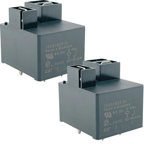 T9AS1D22-24 Relay (2-Pack) 30A 240VAC SPST-NO 4-Pin PCB Power Relay Compatible with Whirlpool Kenmore KitchenAid Oven Control Boards Resolves Oven Not Heating Replacement for T9AS1D22-24 in Saudi Arabia