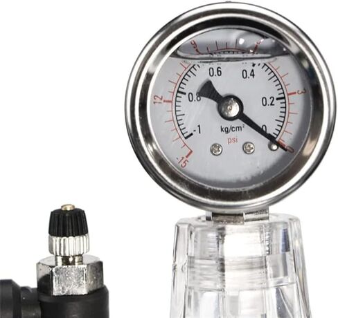 COYEUX 150mm Vacuum Desiccator, Laboratory Transparent Drying Equipment, with Pressure Gauge, Double Valve, for Laboratory Research Vacuum Drying Storage in Kuwait