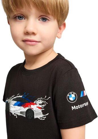 PUMA Unisex-Child BMW M Motorsport T-Shirt, Puma Black SS25, 2T in Saudi Arabia
