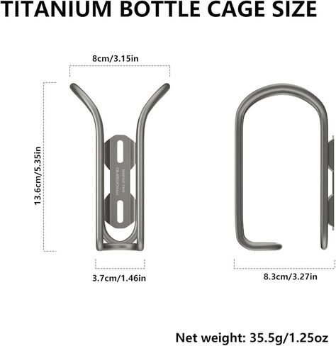 Titanium Water Bottle Cage, Bicycle Bottle Cage, Lightweight and Durable Bicycle Bottle Cage Only 35g in Kuwait