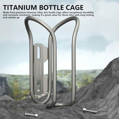 Titanium Water Bottle Cage, Bicycle Bottle Cage, Lightweight and Durable Bicycle Bottle Cage Only 35g in Kuwait