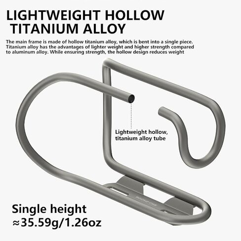 Titanium Water Bottle Cage, Bicycle Bottle Cage, Lightweight and Durable Bicycle Bottle Cage Only 35g in Kuwait