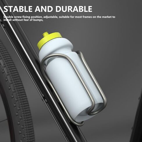 Titanium Water Bottle Cage, Bicycle Bottle Cage, Lightweight and Durable Bicycle Bottle Cage Only 35g in Kuwait