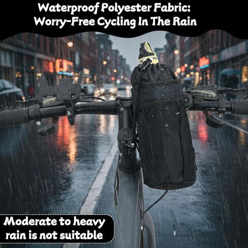Bike Water Bottle Bag, Insulated Bicycle Water Bottle Holder with Phone Storage for Walker, Cruiser, Exercise and Mountain Bike in Saudi Arabia