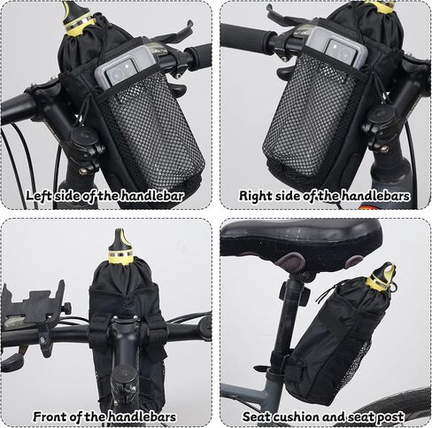 Bike Water Bottle Bag, Insulated Bicycle Water Bottle Holder with Phone Storage for Walker, Cruiser, Exercise and Mountain Bike in Saudi Arabia