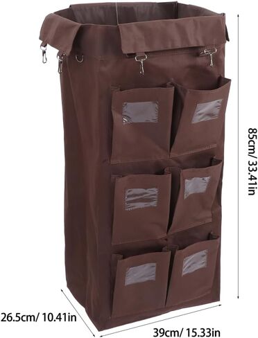 BESTYASH Janitorial Cleaning Cart Bag High Capacity Leakproof Hanging Garbage Bag Commercial Cleaning Organizer for Hotel Housekeeping Cart 33.46X15.35X10.43In in Saudi Arabia