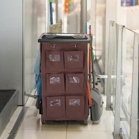 BESTYASH Janitorial Cleaning Cart Bag High Capacity Leakproof Hanging Garbage Bag Commercial Cleaning Organizer for Hotel Housekeeping Cart 33.46X15.35X10.43In in Saudi Arabia