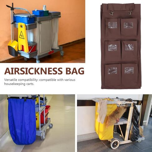 BESTYASH Janitorial Cleaning Cart Bag High Capacity Leakproof Hanging Garbage Bag Commercial Cleaning Organizer for Hotel Housekeeping Cart 33.46X15.35X10.43In in Saudi Arabia