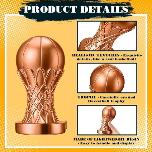 Kenning Basketball Trophy 6 Inch Mini Tournament Award Funny Winner Prize Small Gold Trophies Awards for Sports School Match Teams Competition in Saudi Arabia