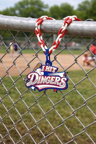 I Hit Dingers Home Run Hype Chain for Youth Baseball & Softball – 3D Printed Oversized Turnover Chain for Dugout Celebrations, Team MVP Award, Lightweight & Durable Sports Accessory in Saudi Arabia