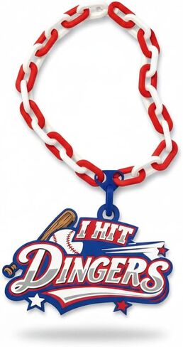 I Hit Dingers Home Run Hype Chain for Youth Baseball & Softball – 3D Printed Oversized Turnover Chain for Dugout Celebrations, Team MVP Award, Lightweight & Durable Sports Accessory in Saudi Arabia