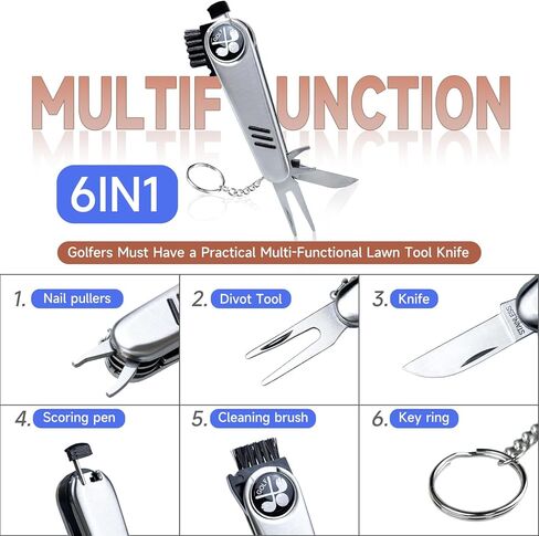 مجموعة هدايا الجولف من سانتا كاسا - ملحقات جولف كاملة للرجال والنساء، مع 3 كرات جولف، وحقيبة حقيبة، ومحدد المدى، وتي شيرتات، وفرشاة، وسكين ديفت، ومشبك الكرة، وإكسسوارات الجولف الأساسية in Kuwait
