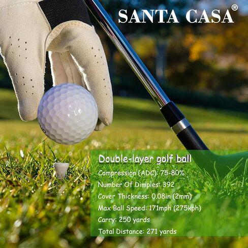 مجموعة هدايا الجولف من سانتا كاسا - ملحقات جولف كاملة للرجال والنساء، مع 3 كرات جولف، وحقيبة حقيبة، ومحدد المدى، وتي شيرتات، وفرشاة، وسكين ديفت، ومشبك الكرة، وإكسسوارات الجولف الأساسية in Kuwait