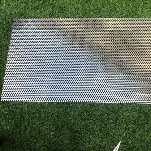 19 Gauge 30"x15" Perforated Metal Sheets Expanded Metal Mesh Opening 35% Hole 5mm 0.2"(About 1/5") Perforated Stainless Steel Sheet 304 Stainless Steel Mesh Screen Panel Decorati Plate in Kuwait