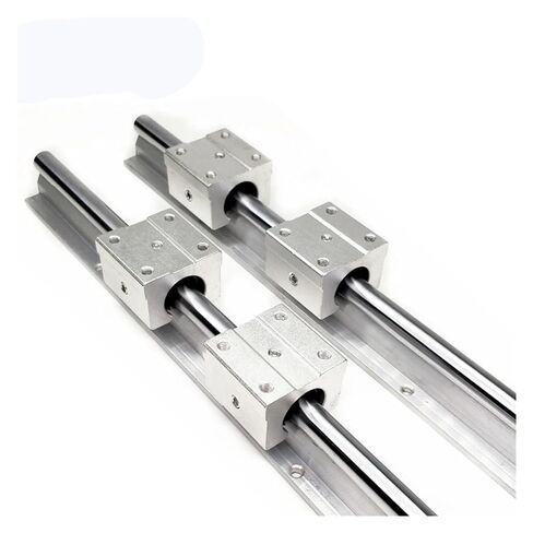 2 R16 Linear Guide Rails 300 400 500 600 1000 1200 1500mm + 4 R16UU Linear Bearing seat Linear Guide Rail Sets(500mm) in Saudi Arabia