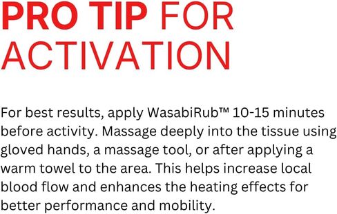 جل WasabiRub الرياضي الموضعي لتخفيف الآلام - العناية بالمفاصل والعضلات - جل خفيف الوزن وسريع الامتصاص للحركة اليومية in Saudi Arabia
