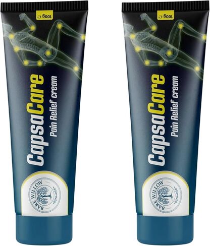 كريم كابسا كير مع الكابسيسين 0.125% والمغنيسيوم، مزيج مهدئ عصبي مع الأرنيكا والجلوكوزامين والمنثول والصبار، كريم موضعي مرطب للبشرة غير دهني للرجال والنساء، 100 جرام (عبوتان) in Kuwait