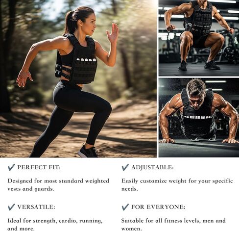 مجموعة ألواح سترة الوزن الفولاذية من Mavee، حشوات كسرية شديدة التحمل مقاومة للصدأ (أحجام وأوزان متعددة) للصدمات والسترات التكتيكية وتدريبات القوة in Kuwait