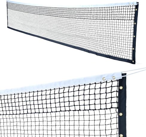 Professional Tennis Net 42ft x 3.5ft | Double Layer Woven Tennis Court Net Replacement with 6mm Cable & Poles | Heavy Duty UV/Waterproof Net for Club, Coach & Backyard in Saudi Arabia