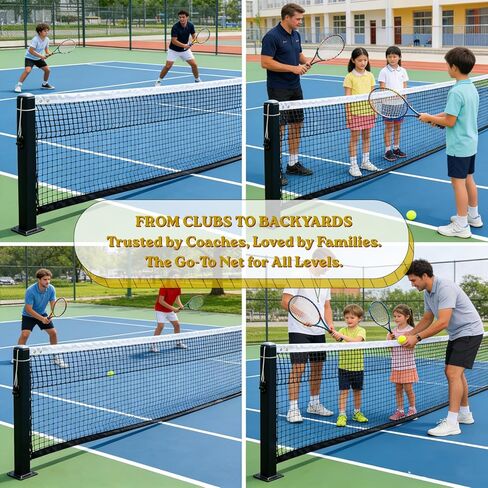 Handmade Professional Tennis Net 42ft x 3.5ft | Official Court Replacement with 4.0cm Mesh & 6mm Cable | Heavy Duty UV & Waterproof Net for Clubs, Tournaments & Backyard | Portable Tennis Net System in Saudi Arabia