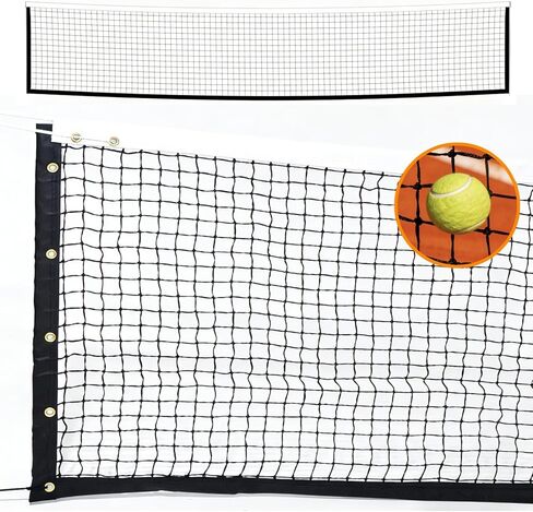 Professional Tennis Net 42ft x 3.5ft – Single Layer Heavy-Duty Court Replacement Net with 6mm Steel Cable & Complete Accessories | UV/Water-Resistant, Ideal for Court Contractors & Schools in Saudi Arabia