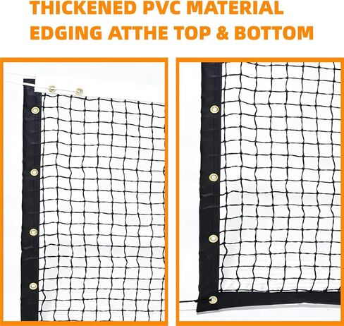 Professional Tennis Net 42ft x 3.5ft – Single Layer Heavy-Duty Court Replacement Net with 6mm Steel Cable & Complete Accessories | UV/Water-Resistant, Ideal for Court Contractors & Schools in Saudi Arabia