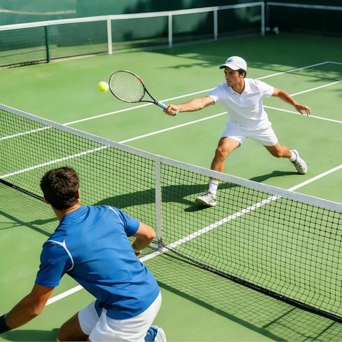Professional Tennis Net 42ft x 3.5ft – Single Layer Heavy-Duty Court Replacement Net with 6mm Steel Cable & Complete Accessories | UV/Water-Resistant, Ideal for Court Contractors & Schools in Saudi Arabia