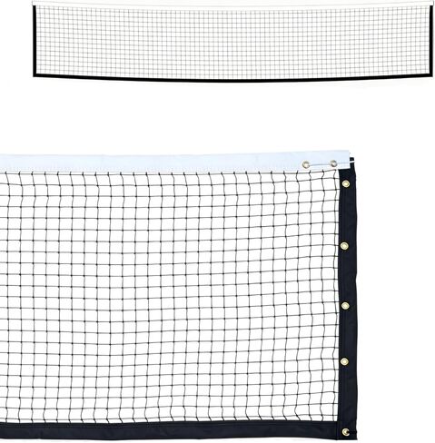 Professional Tennis Net 42ft x 3.5ft - Heavy Duty Single Layer Court Replacement with 6mm Cable & Poles | UV/Waterproof, Complete Kit for Coach, School & Backyard in Saudi Arabia