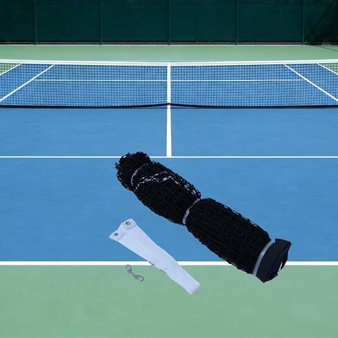 Professional Tennis Net 42ft x 3.5ft - Heavy Duty Single Layer Court Replacement with 6mm Cable & Poles | UV/Waterproof, Complete Kit for Coach, School & Backyard in Saudi Arabia