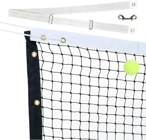 Professional Tennis Net 42ft x 3.5ft – Single Layer Heavy-Duty Court Replacement Net with 6mm Steel Cable & Complete Accessories | UV/Water-Resistant, Ideal for Court Contractors & Schools in Saudi Arabia