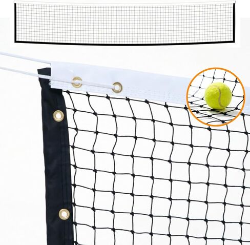 Professional Tennis Net 42ft x 3.5ft – Single Layer Heavy-Duty Court Replacement Net with 6mm Steel Cable & Complete Accessories | UV/Water-Resistant, Ideal for Court Contractors & Schools in Saudi Arabia