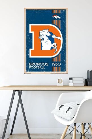 Trends International NFL Denver Broncos - Retro Logo 14 Wall Poster, 22.375" x 34", Premium Unframed Version in Saudi Arabia