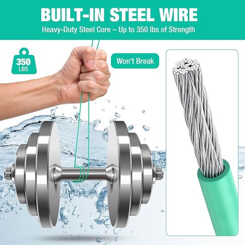 مقبض دوار لتصريف الثعبان - مزيل سدادات تصريف الشعر بسلك فولاذي 40 بوصة، ثعبان سباكة مرن شديد التحمل للاستحمام والحوض والمرحاض والحمام والمطبخ أداة تنظيف الصرف (6 قطع) in Kuwait
