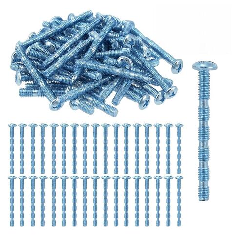 120 قطعة من براغي رأس الجمالون - خيط #8-32، طول 1-3/4 بوصة، فولاذ مطلي بالزنك - براغي شديدة التحمل للخزانة والأدراج ومقابض الأبواب والمقابض in Kuwait