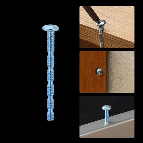 120 قطعة من براغي رأس الجمالون - خيط #8-32، طول 1-3/4 بوصة، فولاذ مطلي بالزنك - براغي شديدة التحمل للخزانة والأدراج ومقابض الأبواب والمقابض in Kuwait