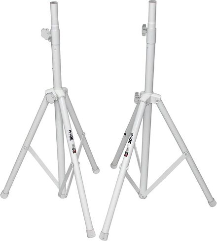 ProX Cases Prox T-SS28P White Heavy-Duty All Metal Speaker Tripod Stand Set of 2, 4-7 ft. (44"-84") Cloud Series in Saudi Arabia