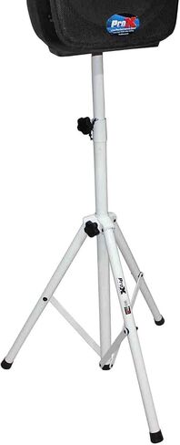ProX Cases Prox T-SS28P White Heavy-Duty All Metal Speaker Tripod Stand Set of 2, 4-7 ft. (44"-84") Cloud Series in Saudi Arabia